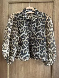 ZARA タグなし　新品　レオパード柄　豹柄　シースルー　トップス