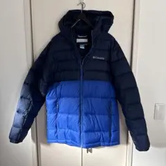 Columbia フード付きダウンコート Lサイズ ネイビー/ブルー