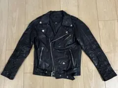 レディース　ダブルライダースジャケット　ブラック　XSサイズ相当　ガールズ
