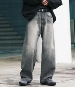 WYM LIDNM VINTAGE WASHED CURVED DENIM