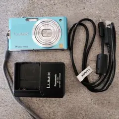 動作確認 パナソニック コンデジ LUMIX DMC-FX66 フローラルブルー