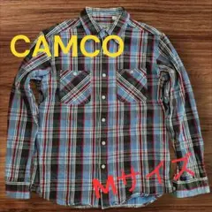 【美品】CAMCO ヘビーネルシャツ チェック柄 青✕赤✕黒 Mサイズ