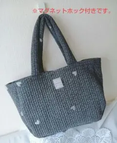 ヌビバッグ ハート刺繍 ハンドバッグ 大人可愛い 韓国風 ハンドメイド（A402