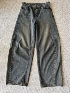 【GU】ジーユー レディース デニム バレルレッグジーンズ Mサイズ