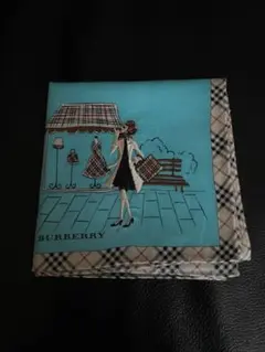 未使用　バーバリーハンカチ　女の子　水色