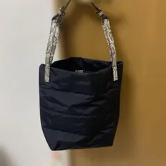 ブラック ナイロン トートバッグ
