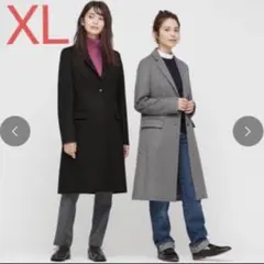 【ユニクロXL】カシミヤブレンド　チェスターコート　ウール混