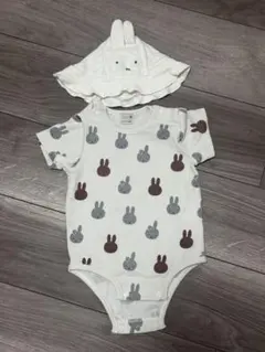 petit mime ミッフィー ロンパース&帽子セット 80cm