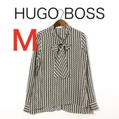 H3907ヒューゴボス　フィッシュ柄リボンネックプルオーバーブラウス　大谷翔平