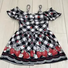 Mezzo Piano イチゴ柄 ワンピース水着