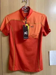 新品 ミレー MILLET 半袖 Tシャツ オレンジ レディースのSかM相当