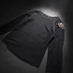 【archive】y2k grunge Black skull T-shirt