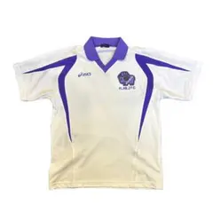 90s 日本製 asics 札幌ジュニアFC ユニフォーム L 白 サッカー