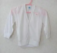 昭和レトロ 白 ホワイト 子供用 カーディガン キッズ ベビー 95