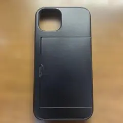 カード収納付きiPhoneケース ブラック