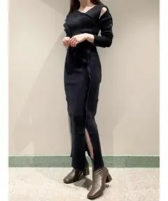 スリット ロングワンピース