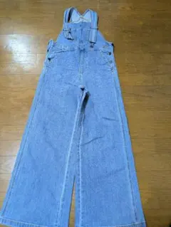 GU デニムサロペット ワイドレッグ