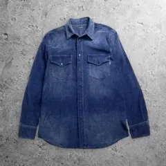 diesel corduroy western shirt blue faded