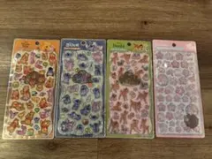 プチドロップステッカー ディズニー プーさん スティッチ バンビ ボンドロ 桜