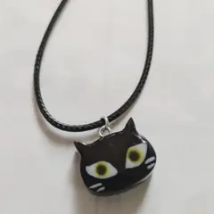 サバトラ猫 ネックレス ハンドメイド レジン ねこ ネコ にゃんこ