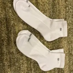 Calvin Klein ホワイトクルーソックス2セット