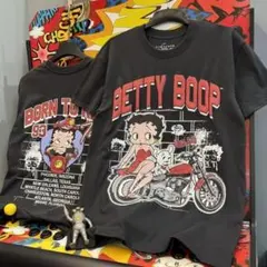 大人気★BettyBoopベティちゃん★半袖Tシャツ/ロゴ立体プリント/男女兼用