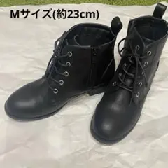 編み上げブーツ　ブラック　ショートタイプ