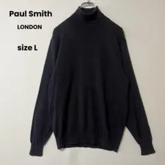 Paul Smith タートルネック ハイゲージニット ウール100% グレー