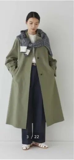 HUMAN WOMANベルト付テーラードコート