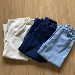 GU ボトムス 140 150 3点セット まとめ売り　しまパト