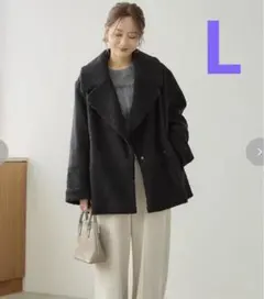 新品 しまむら mysa closet 田中里奈 黒 ボアジャケット Lブラック