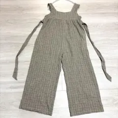 Kastane チェック柄 サロペット オールインワンFサイズのサムネイル