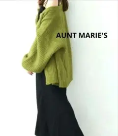 AUNT MARIE'S オリーブグリーン カーディガンのサムネイル