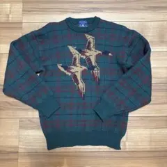 ニット グリーン ウール