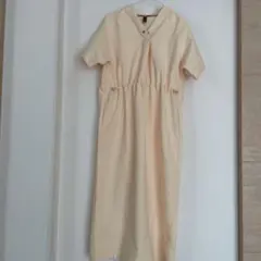 adidas スポーツウェア 半袖ロングワンピース xsサイズ クリーム