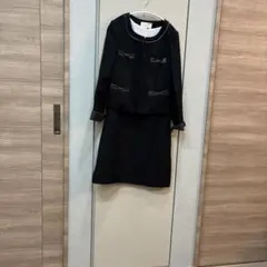 ＳＡVｉEＭ　ブラックワンピーススーツ リボン付き