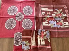 西川産業　和柄 座布団カバー 6枚セット 赤系 花柄 幾何学模様 和室インテリア