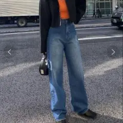 Ameri High Waist Loose Denimハイウエスト　25のサムネイル