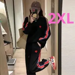 スウェット　ジャージ　セットアップ　上下　サイドライン　裾絞り　ユニセックス