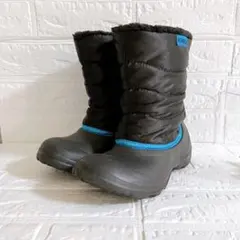 IGNIO✨スノーブーツ キッズ用 23cm ブラック 防寒 中綿 ボア付き