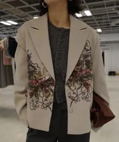 Ameri♡ PIXEL FLOWER PRINT SHORT JACKETのサムネイル