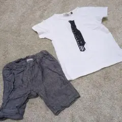 ネクタイプリント Tシャツとショートパンツ セットのサムネイル