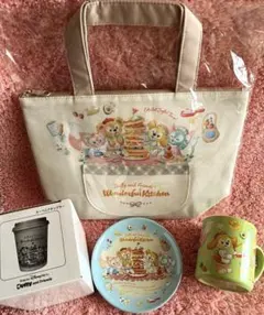 ダッフィー&フレンズワンダフルキッチン　スーベニアランチケース　プレート　カップ