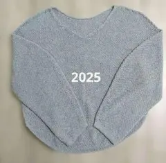 2025年 Noble　ペーパーヤーンカノコ BACK Vプルオーバー　グレーBのサムネイル