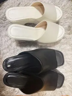 GYDA BASICチャンキーサンダル 黒 Lのサムネイル