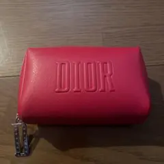 Dior 赤 レザー ポーチ