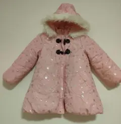 中綿　Aラインジャンパー　ファー付きフード