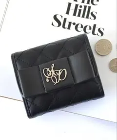SecretDoor 三つ折財布 ミニ財布 リボン