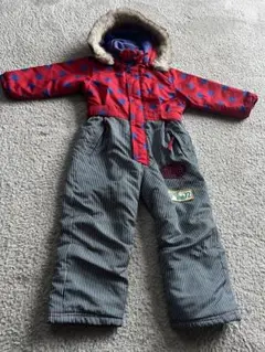 子供用スキーウェア ファー付きフード