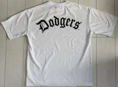 新品　 Mサイズ　MLBドジャース　半袖Tシャツ ジェルロゴ　白